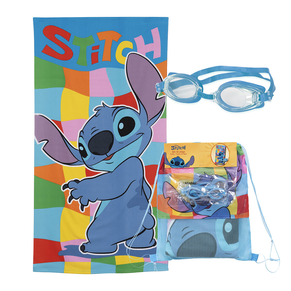 SET TOALLA 70X140 + LENTES DE AGUA STITCH GROO1