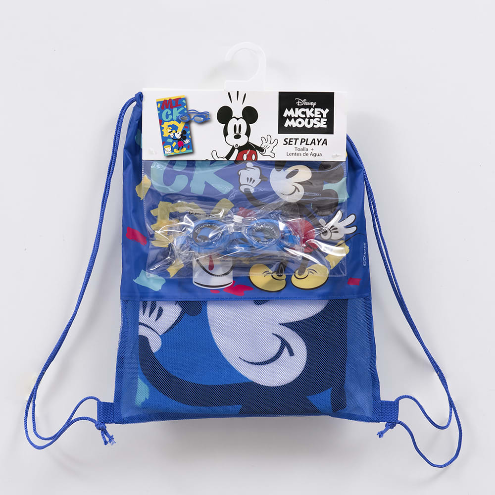 SET TOALLA 70X140 + LENTES DE AGUA MICKEY BROC4