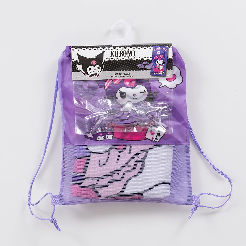 SET TOALLA 70X140 + LENTES DE AGUA KUROMI MORA4