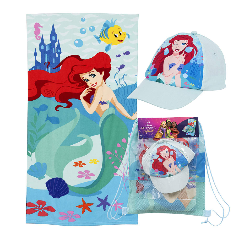 SET TOALLA PLAYA 70X140 + JOCKEY PRINCESS MAR1