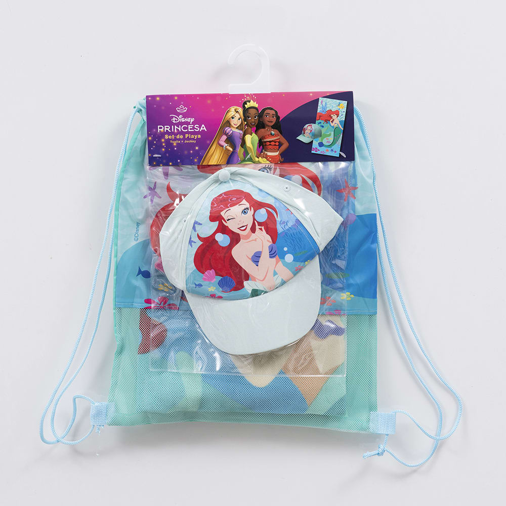 SET TOALLA PLAYA 70X140 + JOCKEY PRINCESS MAR3