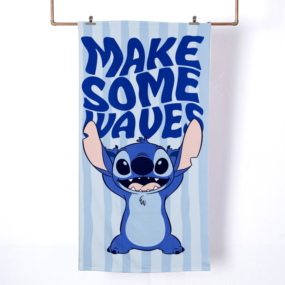 SET TOALLA PLAYA 70X140 + JOCKEY STITCH OLAS2