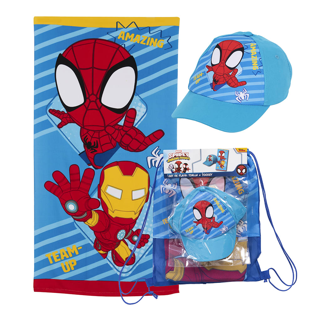 SET TOALLA PLAYA 70X140 + JOCKEY SPIDERMAN POD1