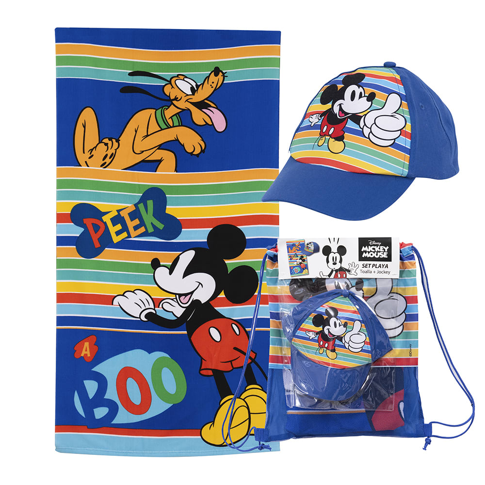 SET TOALLA PLAYA 70X140 + JOCKEY MICKEY BOO1