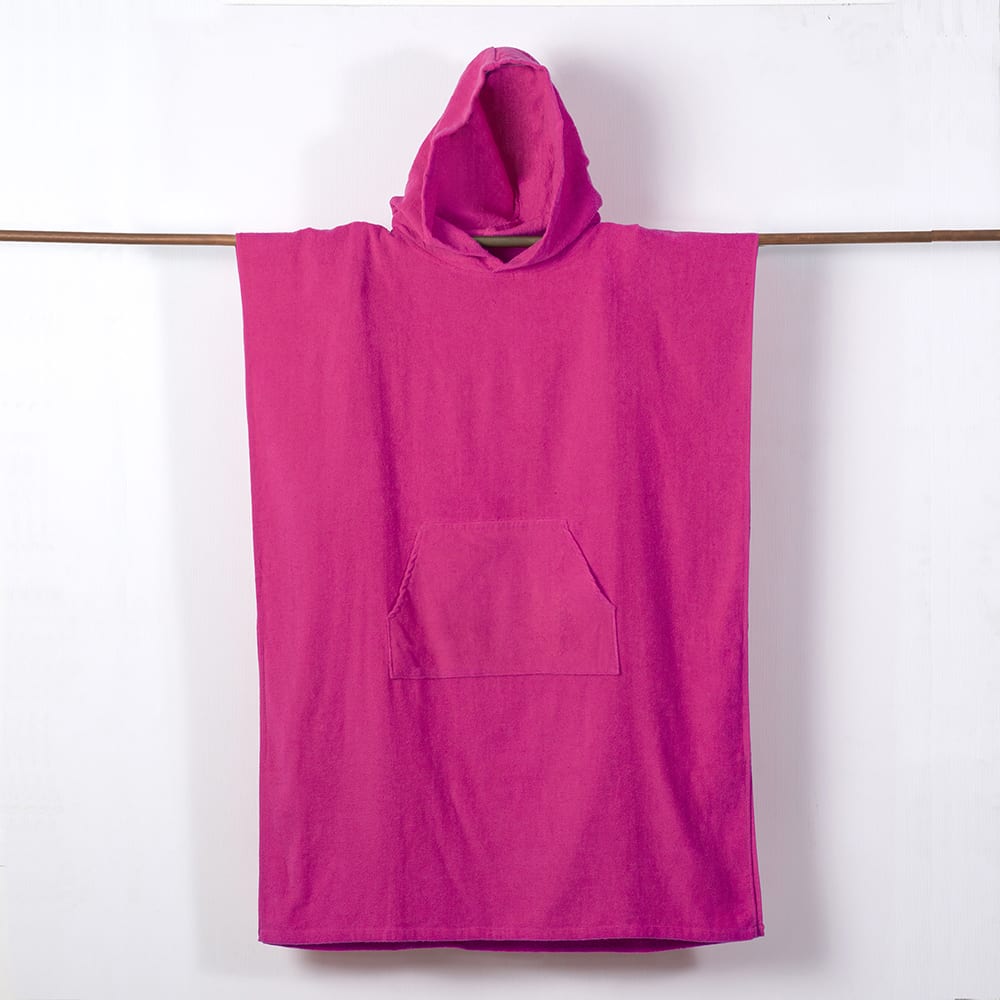 PONCHO PLAYA 70X100 FUCSIA1