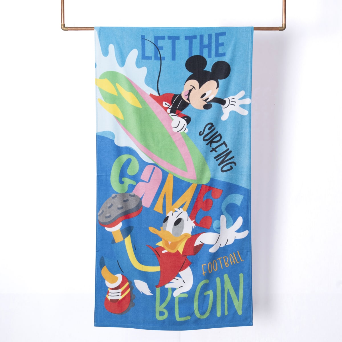 TOALLA PLAYA C/ BOLSO MICKEY GAMES NEW1