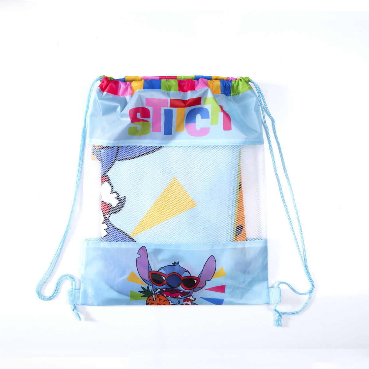 TOALLA PLAYA C/ BOLSO STITCH MULTICO NEW2