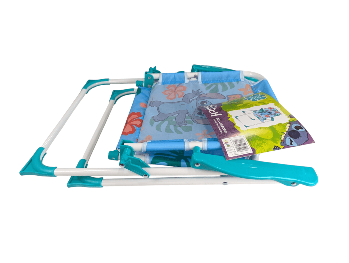 SILLA PLAYERA STITCH ALOHA PLEGABLE LIGERA Y RESISTENTE6