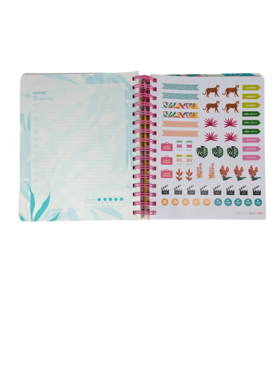 AGENDA DIARIA 2025 C/ ESPIRAL HOJAS DE COLORES6