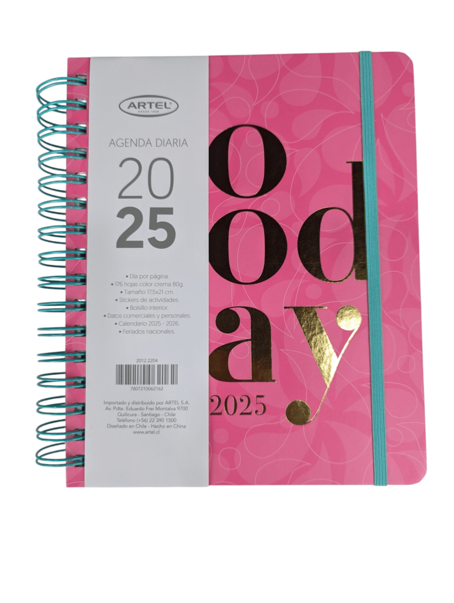 AGENDA DIARIA C/ ESPIRAL GOOD DAY 20251