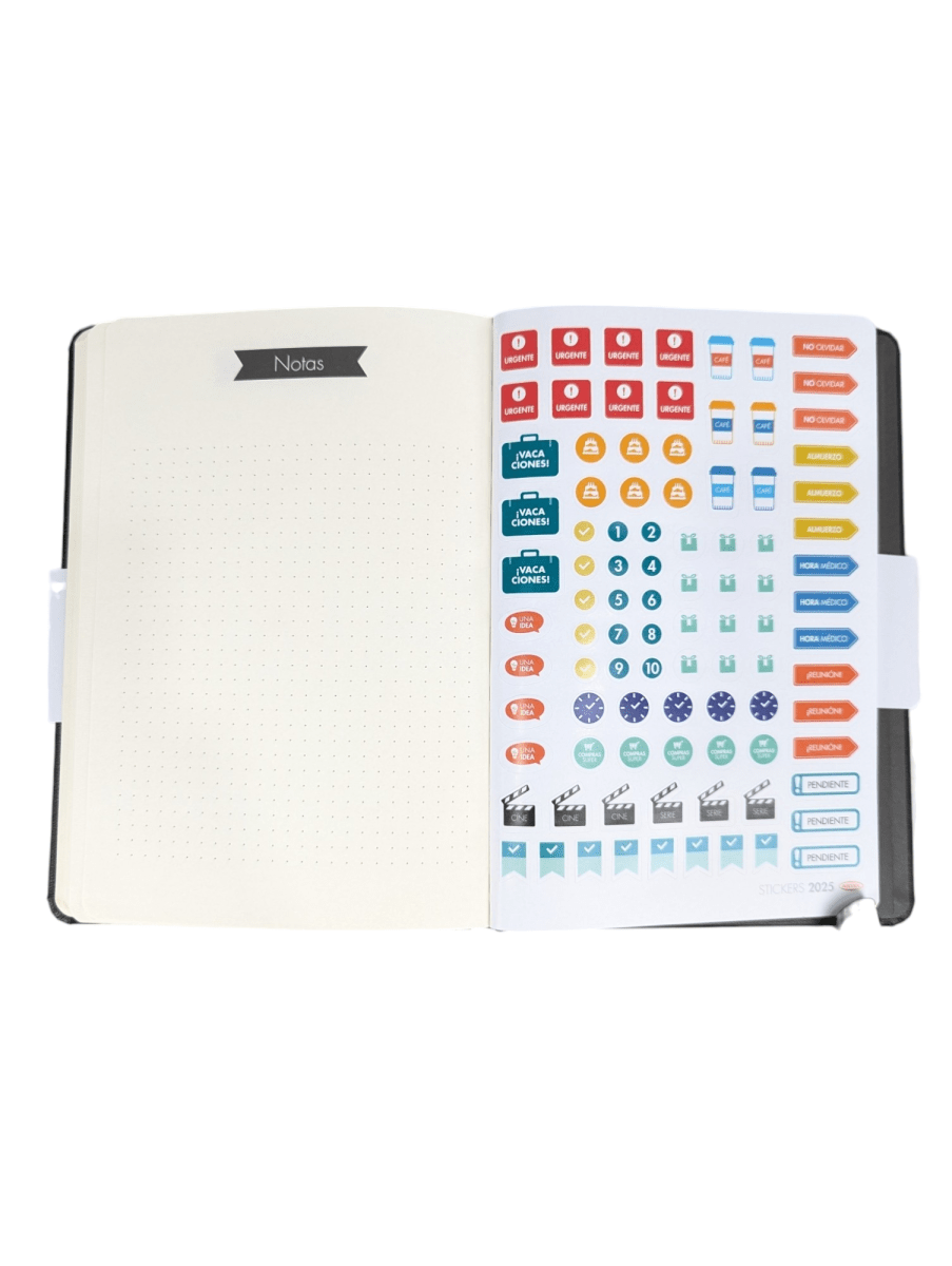 AGENDA SEMANAL A5 NEGRA 14.8 X 21 CM4