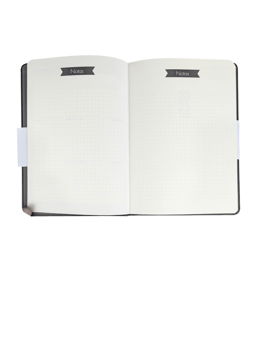 AGENDA SEMANAL A5 NEGRA 14.8 X 21 CM3