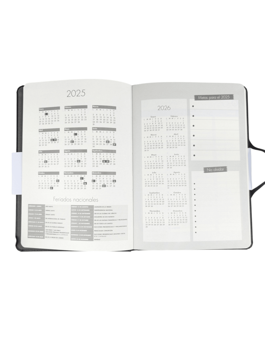 AGENDA SEMANAL A5 NEGRA 14.8 X 21 CM6