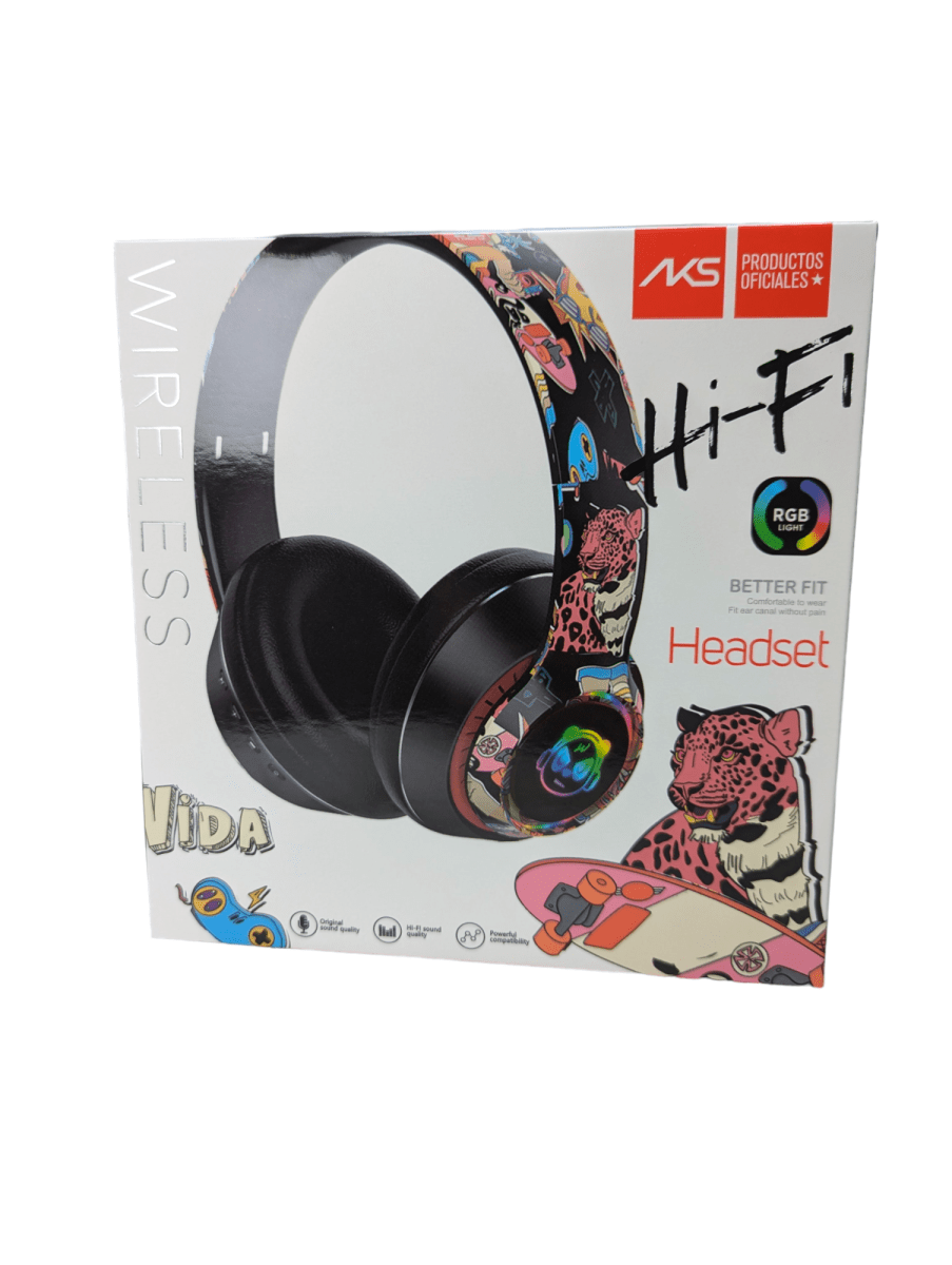 AUDIFONOS HEADSET WIRELESS HI-FI AKS-2502