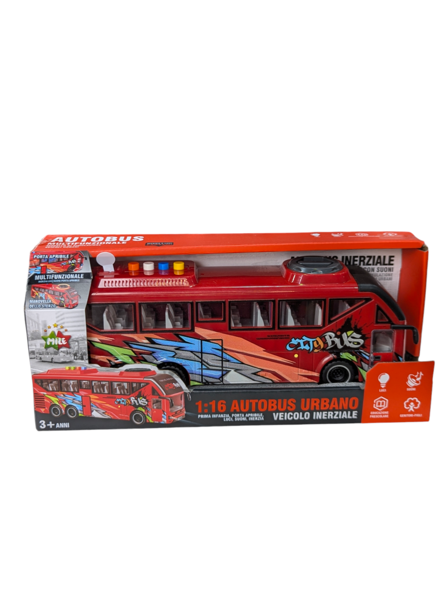 AUTOBUS URBANO ROJO CON LUZ Y SONIDO1