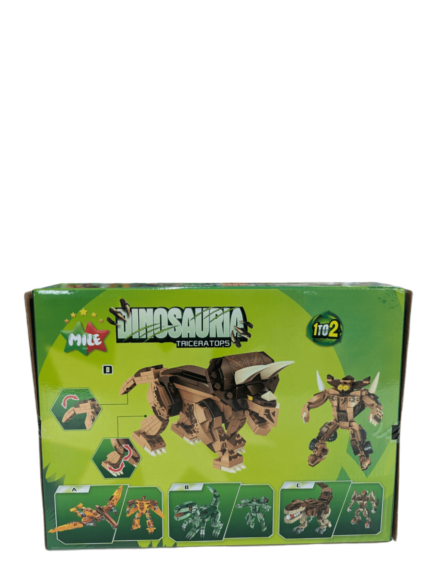 BLOQUES DE CONSTRUCCION DINOSAURIO - TRICERATOPS 230 PCS, 2 EN 12