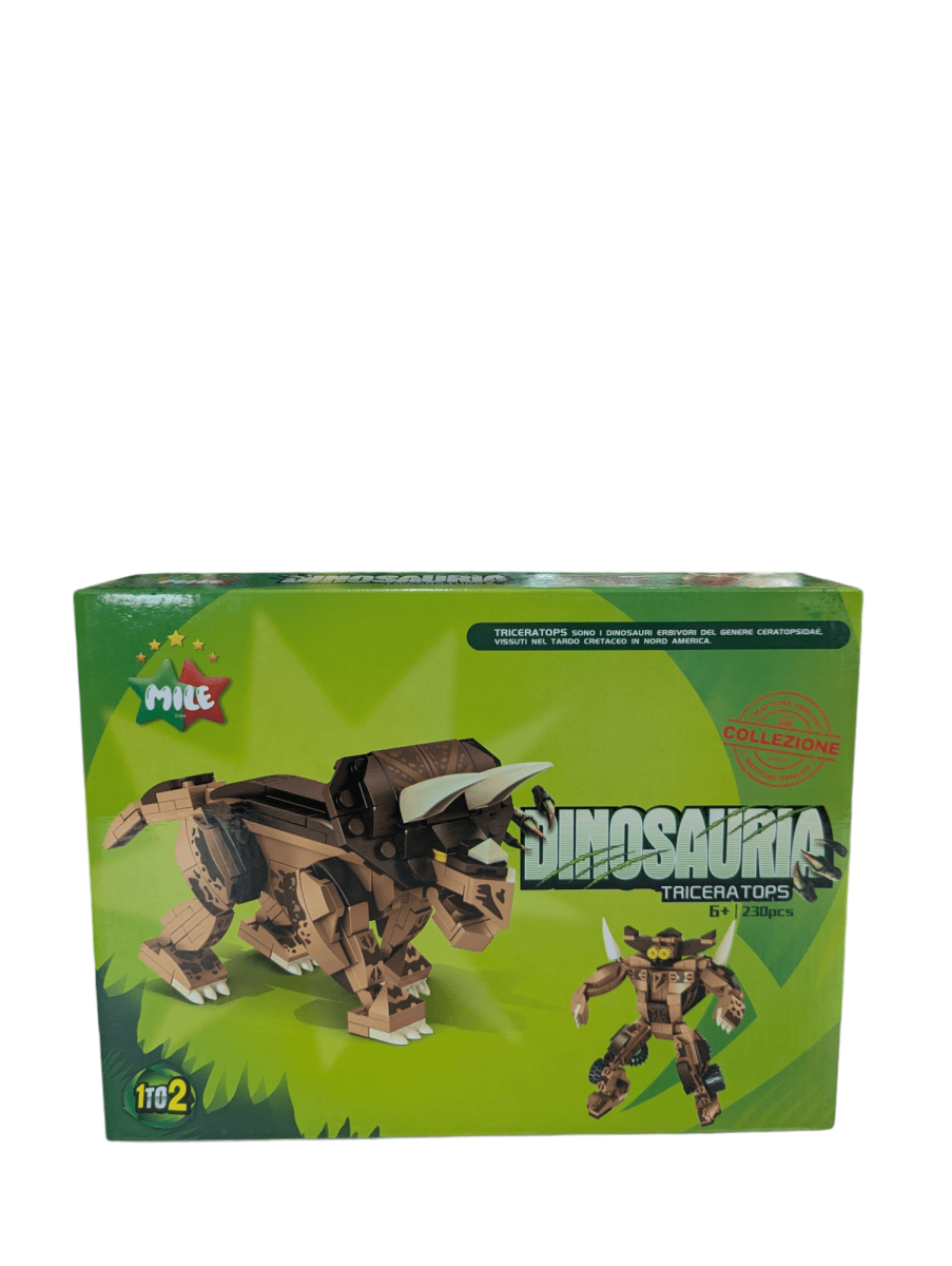 BLOQUES DE CONSTRUCCION DINOSAURIO - TRICERATOPS 230 PCS, 2 EN 11