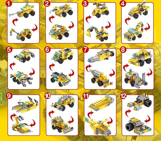 BLOQUES DE CONSTRUCCION VEHICULO DE INGENIERIA 566 PCS1