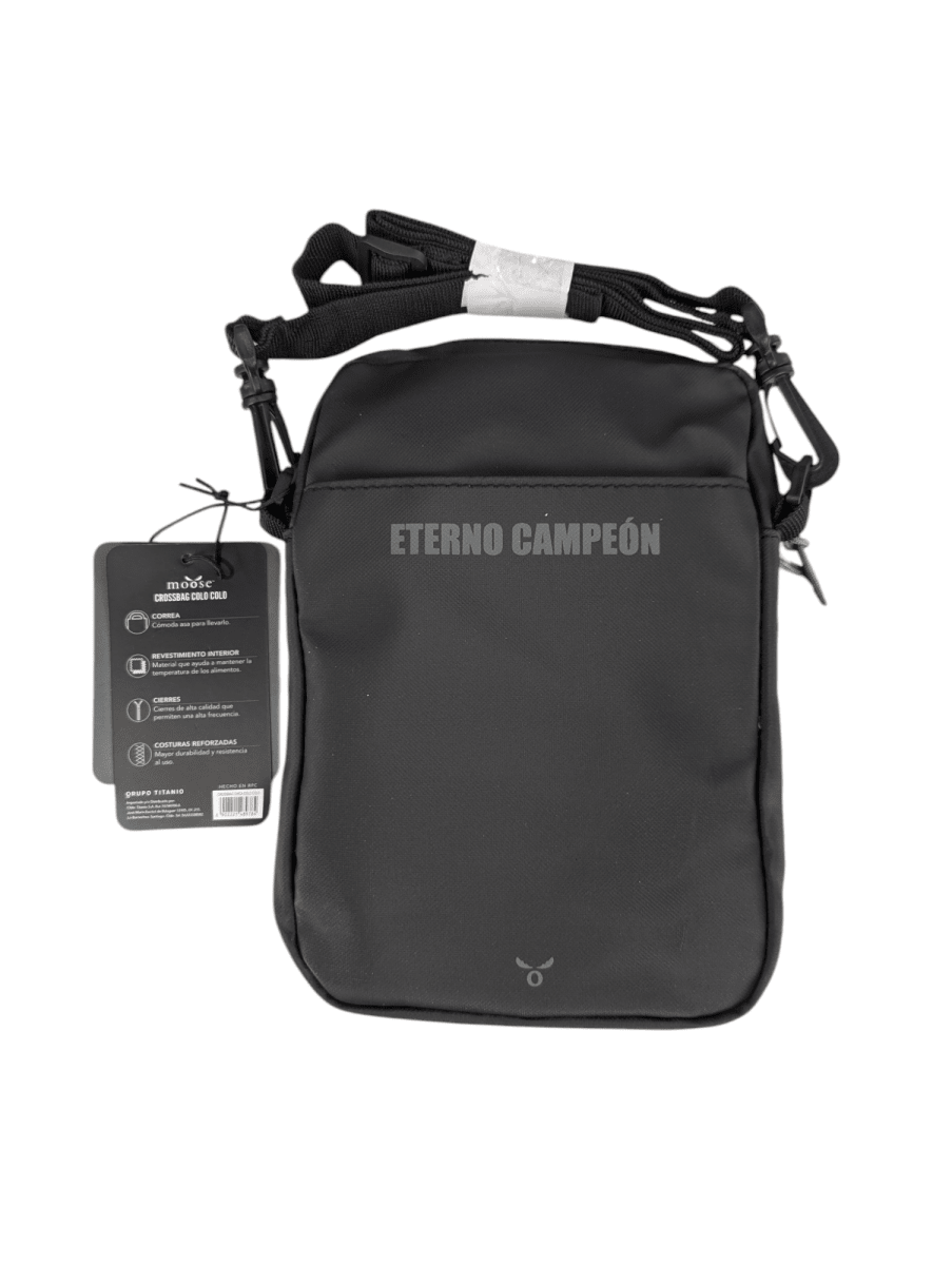 BOLSO CRUZADO MOOSE FANATIKOS COLO COLO - CON COMPARTIMIENTO TÉRMICO Y MULTIPLES BOLSILLOS4
