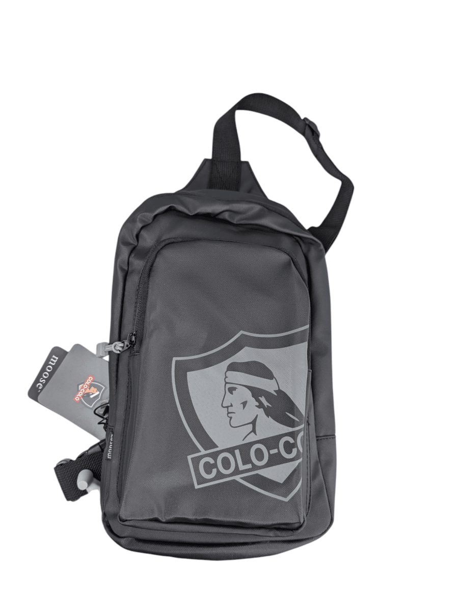 BOLSO CRUZADO GRANDE MOOSE FANATIKOS COLO COLO - CON MULTIPLES BOLSILLOS Y COMPARTIMIENTO PARA IPAD1