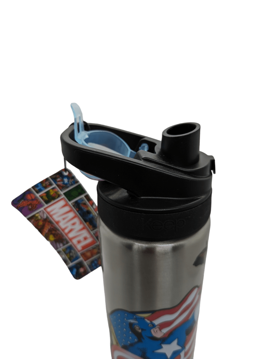 BOTELLA MANGO METÁLICA CAPITÁN AMERICA1