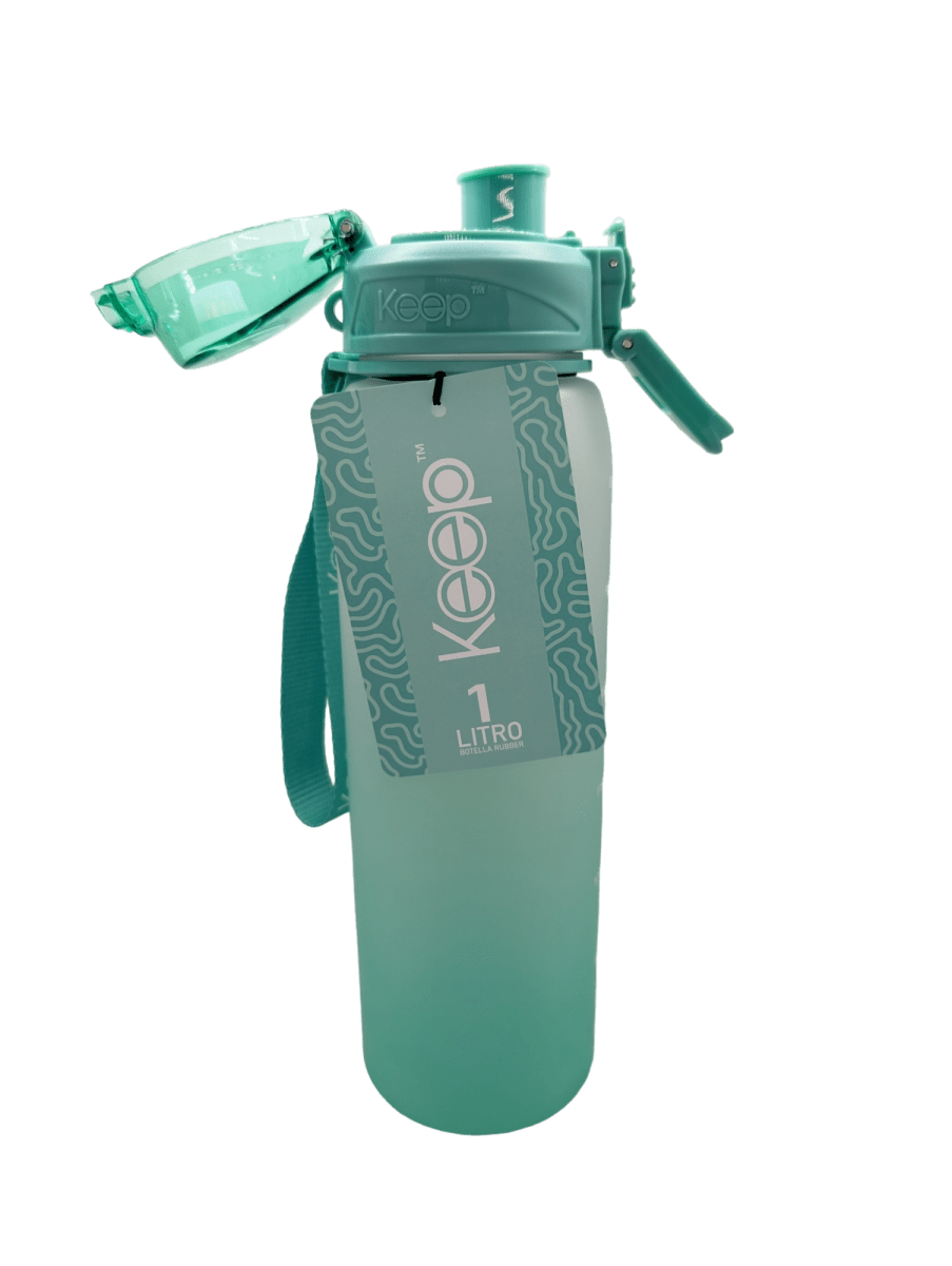 BOTELLA RUBBER 1L KEEP VERDE2
