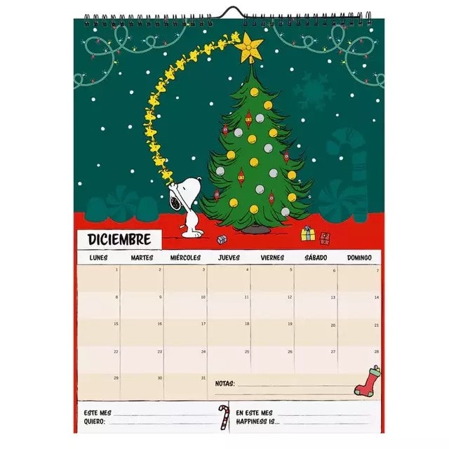 CALENDARIO SNOOPY 2025 40X30 CM2