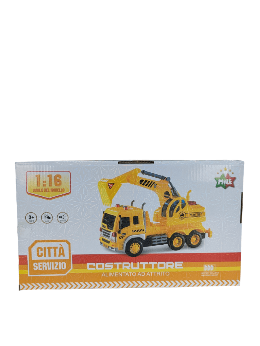 CAMION RETROEXCAVADORA CON LUZ Y SONIDOS 1:162