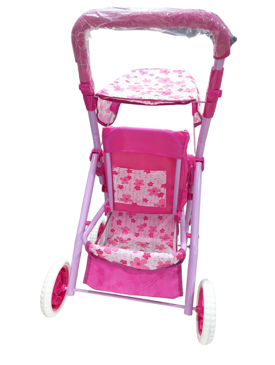 COCHE METALICO INFANTIL ROSADO2