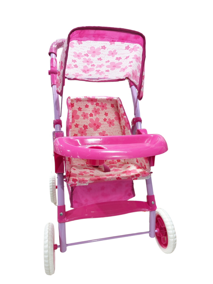 COCHE METALICO INFANTIL ROSADO3