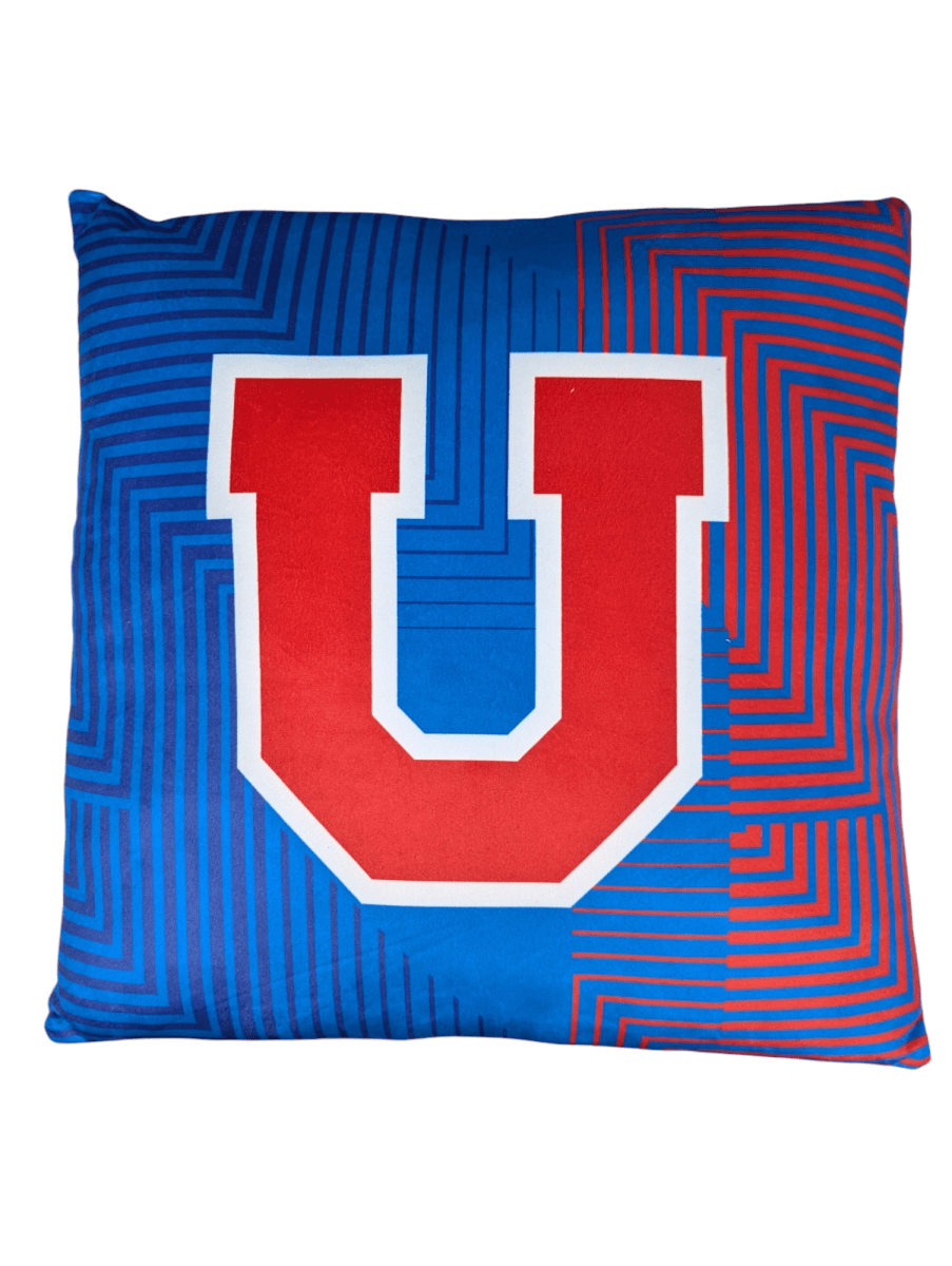 COJÍN VELOUR 40X40 cm U DE CHILE - ¡MUESTRA TU PASIÓN AZUL!2