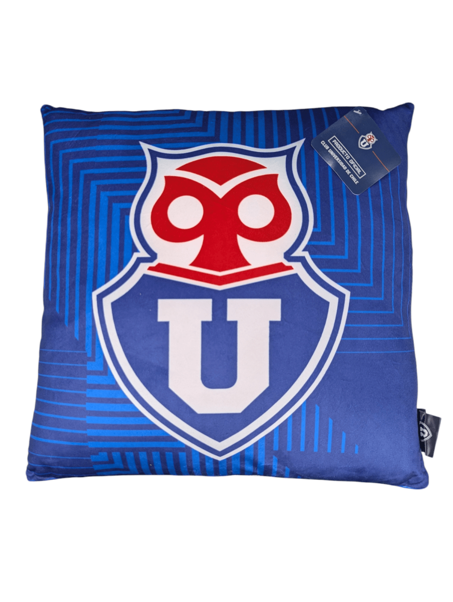 COJÍN VELOUR 40X40 cm U DE CHILE - ¡MUESTRA TU PASIÓN AZUL!1