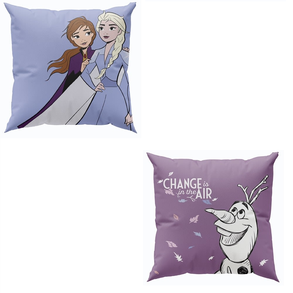 COJÍN VELOUR FROZEN 40X40 cm - ELSA Y ANNA, DISEÑO MÁGICO1