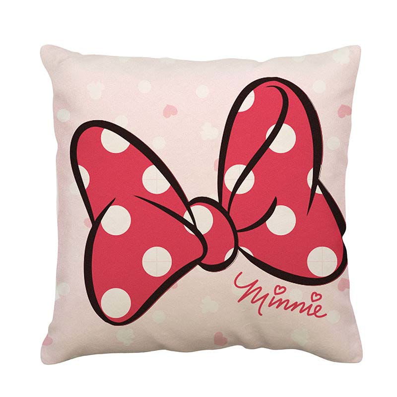 COJÍN VELOUR MINNIE COQUETE 40X40 cm - DISEÑO ROSA CON LUNARES, SÚPER SUAVE2