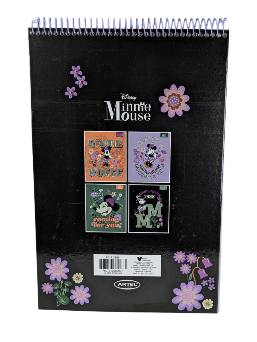 CROQUERA ARTEL MINNIE MOUSE 1928: 80 HOJAS, DISEÑO RETRO2