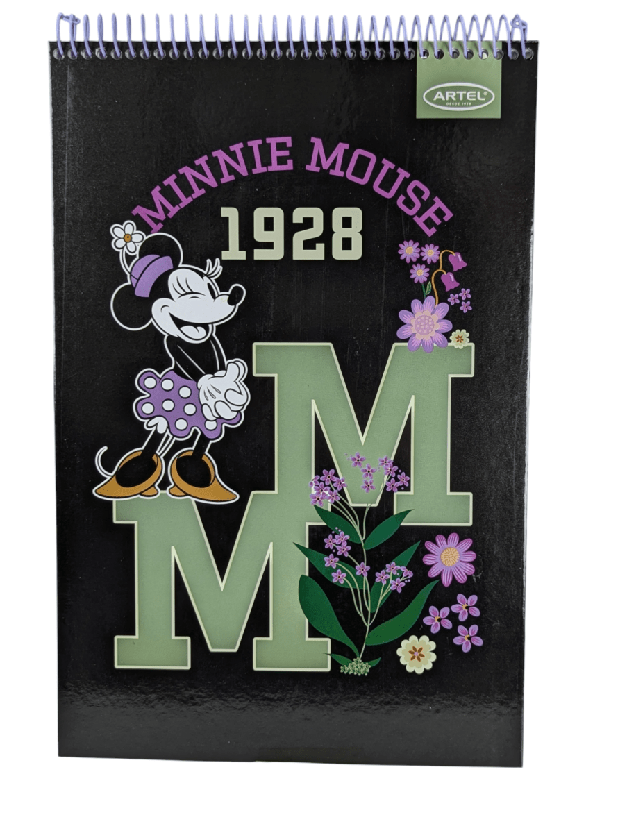 CROQUERA ARTEL MINNIE MOUSE 1928: 80 HOJAS, DISEÑO RETRO1