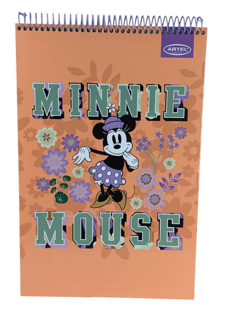 CROQUERA ARTEL MINNIE MOUSE NARANJA: 80 HOJAS, IDEAL PARA DIBUJO1