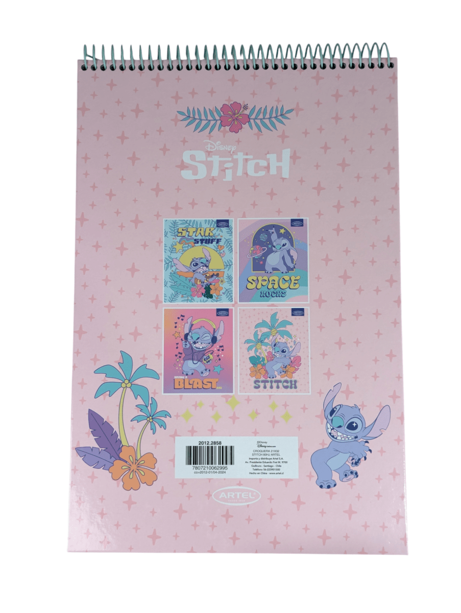 CROQUERA ARTEL STITCH BAILE: 80 HOJAS, IDEAL PARA BOCETOS Y DIBUJOS2