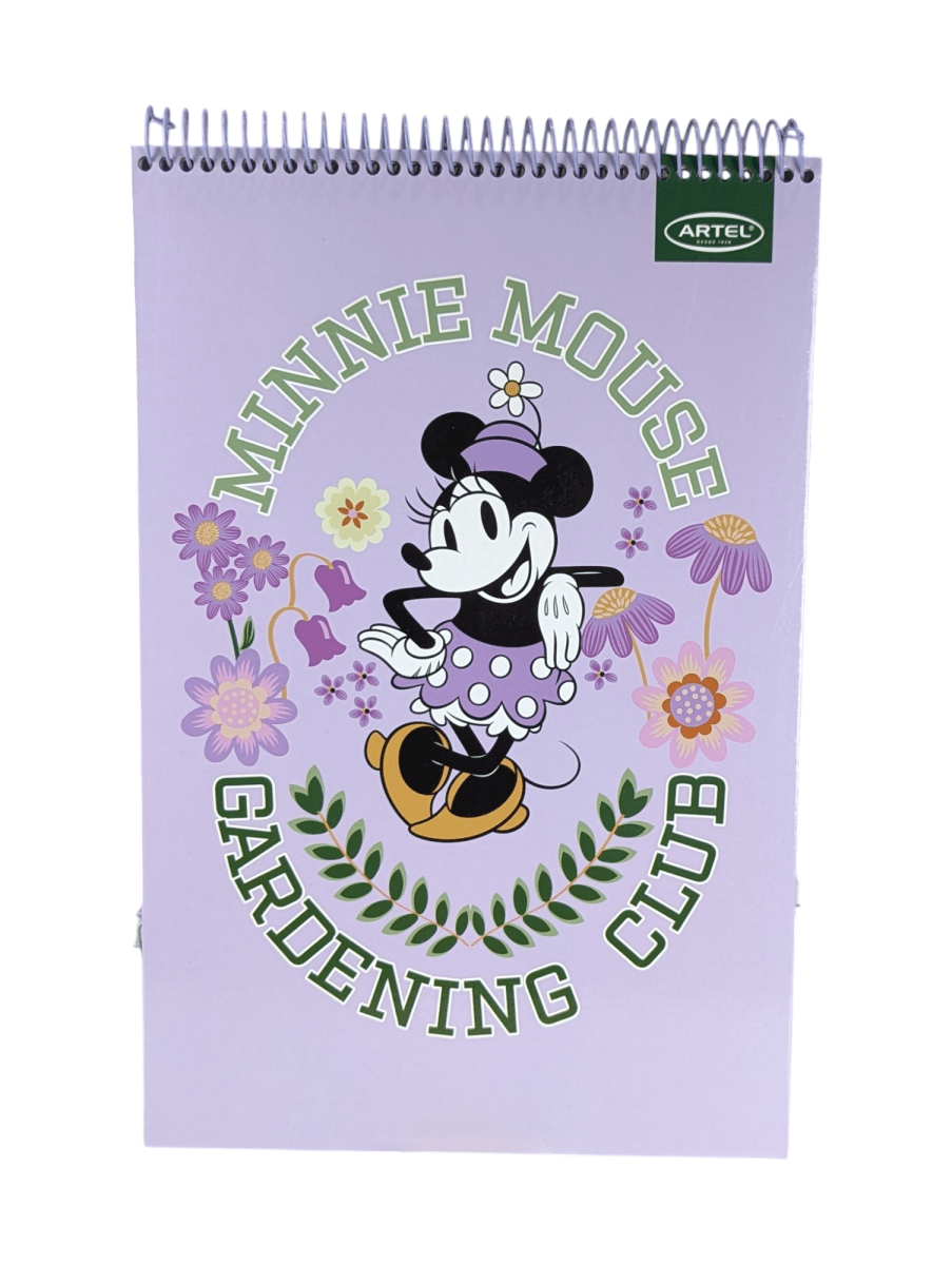 CROQUERA MINNIE MOUSE GARDENING CLUB: 80 HOJAS, PARA DIBUJO Y BOCETOS, TAMAÑO 21 X 321