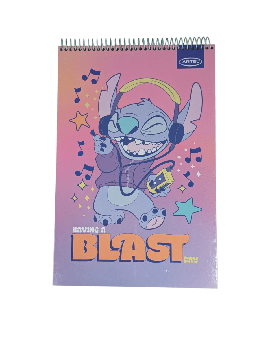 CROQUERA PASTEL STITCH BLAST ARTEL: 80 HOJAS, IDEAL PARA DIBUJO1