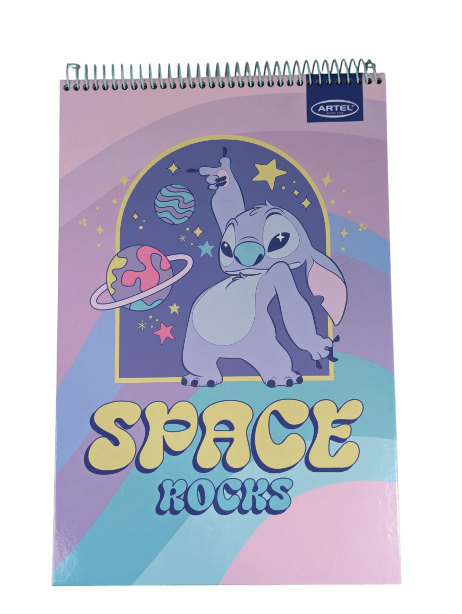 CROQUERA STITCH SPACE ROCKS: 80 HOJAS, TAMAÑO 21X321