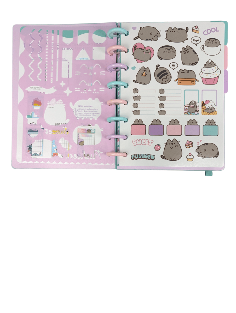 CUADERNO A DISCOS A5 PUSHEEN MOOVING - HOJAS REPOSICIONABLES3