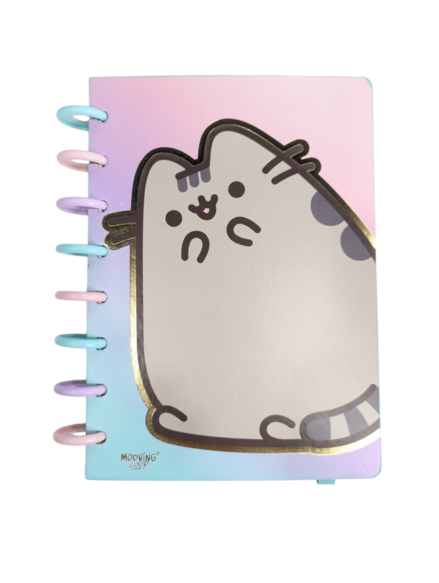 CUADERNO A DISCOS A5 PUSHEEN MOOVING - HOJAS REPOSICIONABLES1