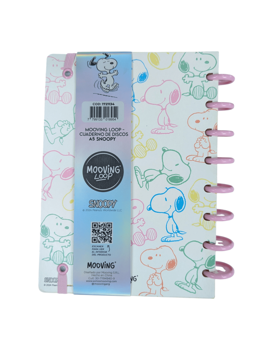 CUADERNO A DISCOS A5 SNOOPY9