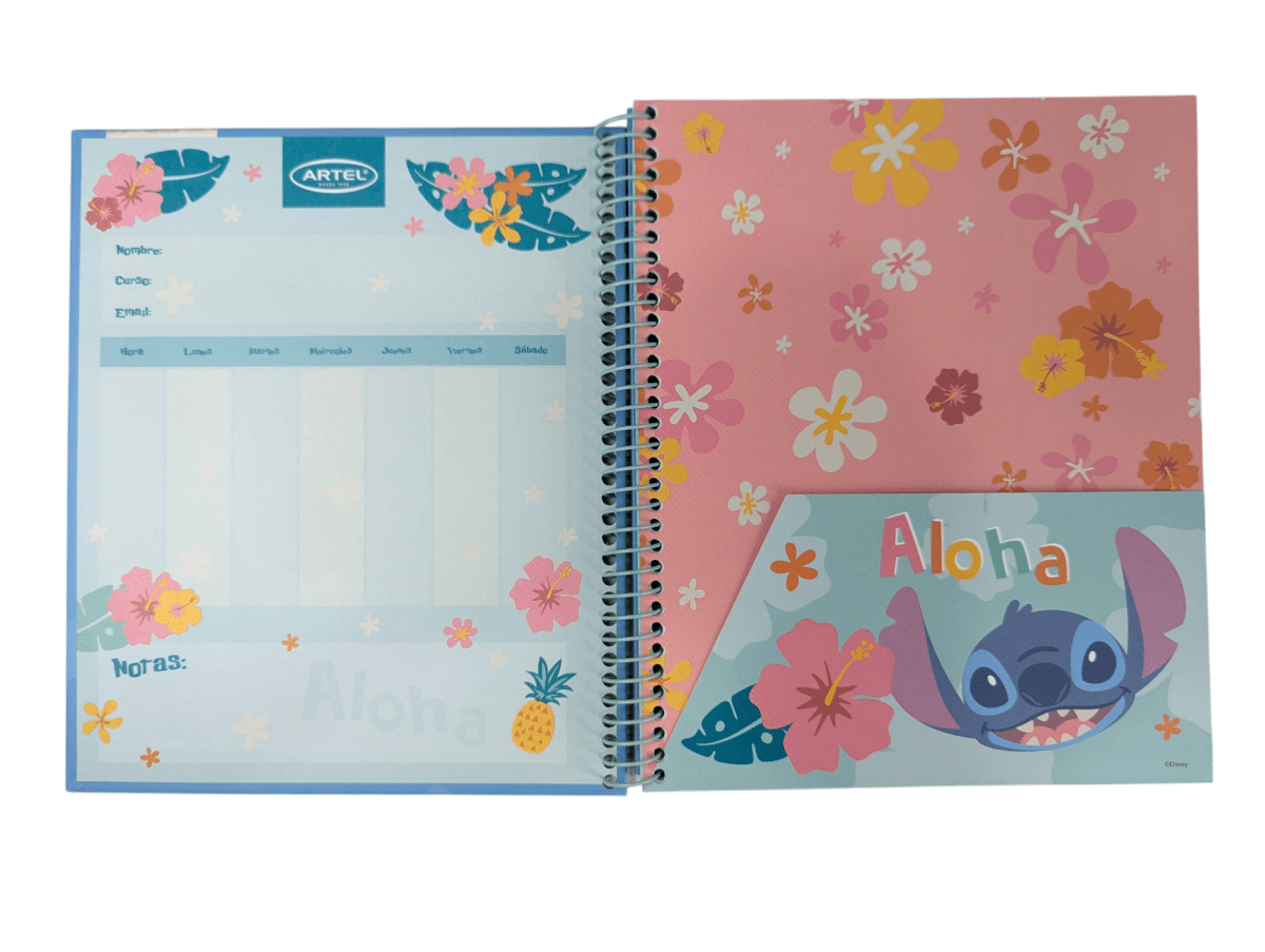 CUADERNO BOOK ARTEL STITCH PASTEL: MATEMÁTICAS, 120 HOJAS, TAPA DURA2