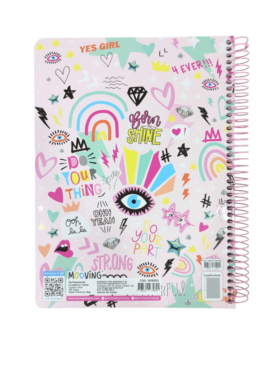 CUADERNO CARTA QUITAPESARES 3 MATERIAS ROSA4