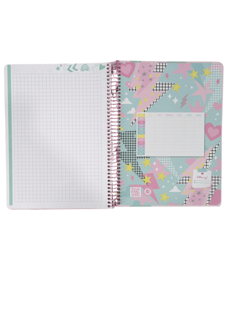 CUADERNO CARTA QUITAPESARES 3 MATERIAS ROSA3