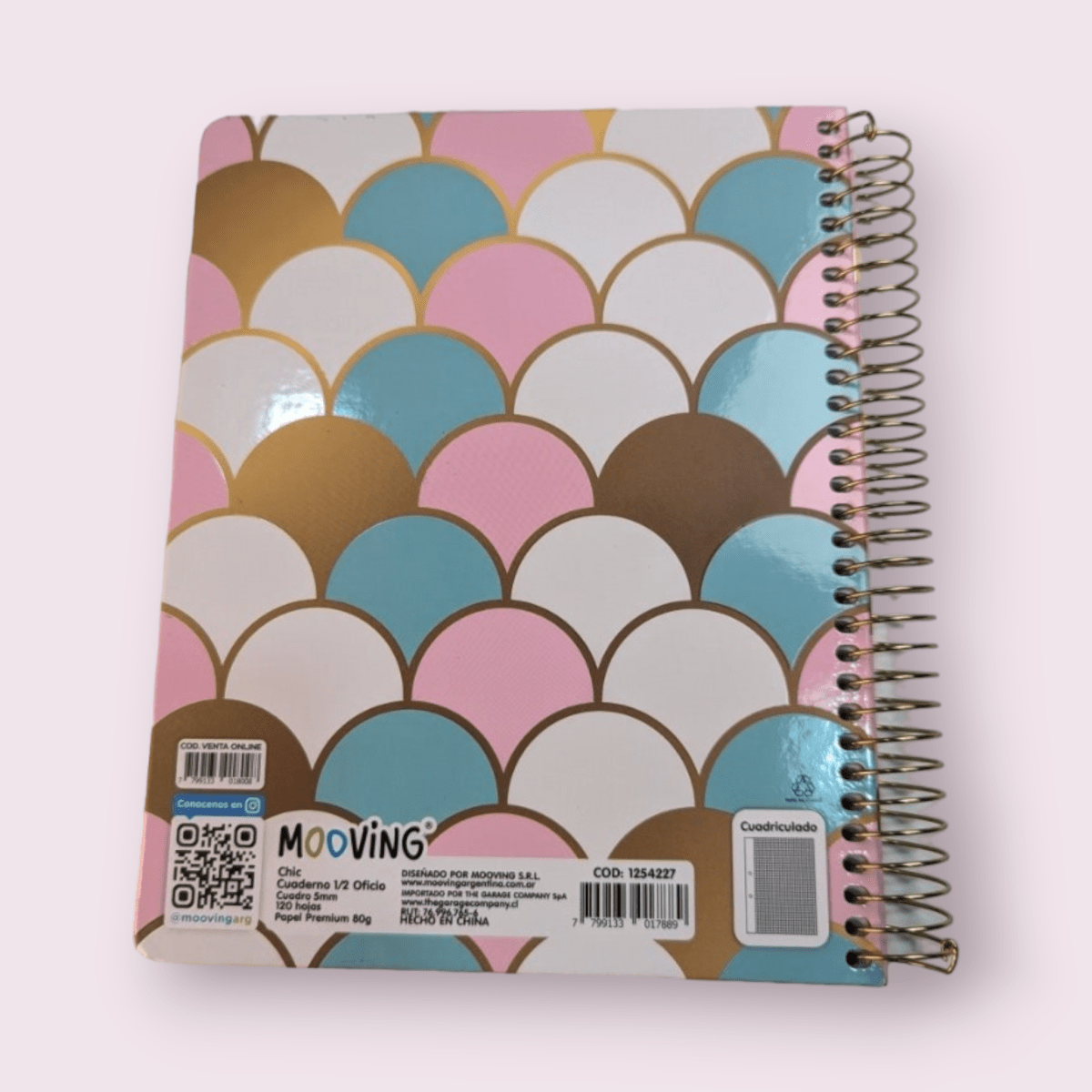 CUADERNO MEDIA OFICIO CHIC 3 MATERIAS CIRCULOS COLORES2
