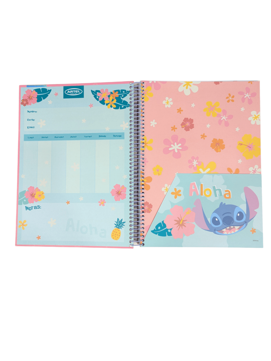 CUADERNO ESPECIAL ARTEL 150 HOJAS I LOVE STITCH TAMAÑO CARTA4