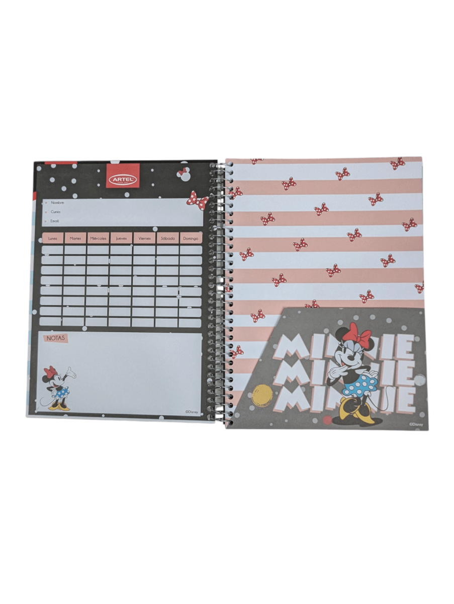 CUADERNO ESPECIAL ARTEL 150 HOJAS MINNIE MOUSE DOTS TAMAÑO CARTA3